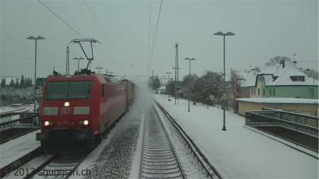 Vista dalla cabina - DB BR 185 (Germania)